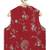 Red embroidered brocade nehru jacket