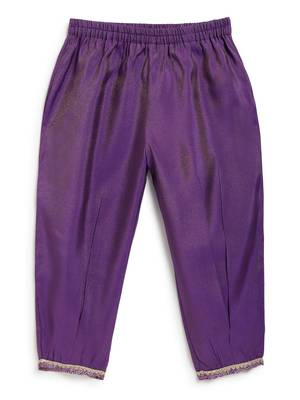 Purple embroidered brocade kurta set 5