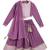 Purple embroidered brocade lehenga set