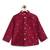 Maroon embroidered brocade bandhgala set