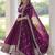 Purple Embroidered Silk Gown With Dupatta