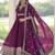 Purple Embroidered Silk Gown With Dupatta