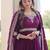 Purple Embroidered Silk Gown With Dupatta
