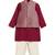 Maroon embroidered brocade nehru jacket set