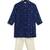 Blue embroidered brocade kurta pyjama