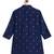 Blue embroidered brocade kurta pyjama
