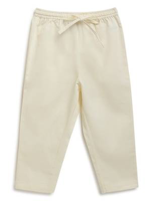 White embroidered brocade kurta pyjama 5