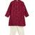 Maroon embroidered brocade kurta pyjama