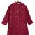 Maroon embroidered brocade kurta pyjama