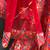 Red printed cotton lehenga set