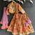 Orange printed cotton lehenga set