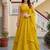  yellow embroidered georgette haldi lehenga set choli with dupatta