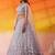 Grey Net Sequins Thread & Embroidery Lehenga Choli With Dupatta