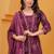 purple printed cotton kurta pant with dupatta