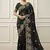 black silk saree with sequin embroidery blouse