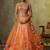 Orange Tissue Sequins embroidery Lehenga Choli With Dupatta