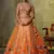 Orange Tissue Sequins embroidery Lehenga Choli With Dupatta