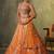 Orange Tissue Sequins embroidery Lehenga Choli With Dupatta