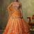 Orange Tissue Sequins embroidery Lehenga Choli With Dupatta