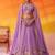 Mauve Tissue Silk Sequins embroidery Lehenga Choli With Dupatta