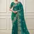 green silk saree with sequins embroidery blouse