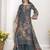 navy blue lawn cotton digital printed dress material
