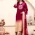 maroon embroidered cotton kurta pant with dupatta