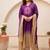 purple embroidered cotton kurta pant with dupatta
