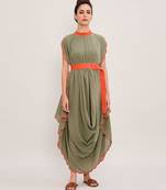 Green cotton dress