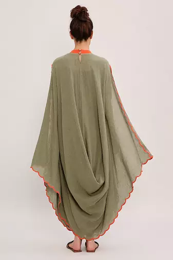 Green cotton dress