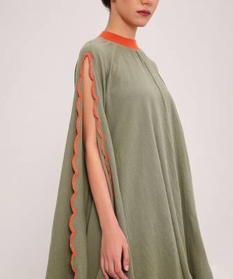 Green cotton dress 3
