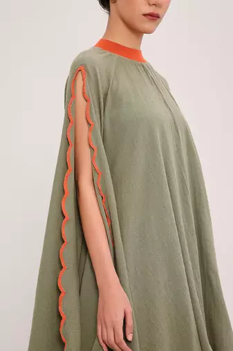 Green cotton dress