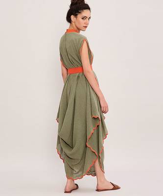 Green cotton dress 4