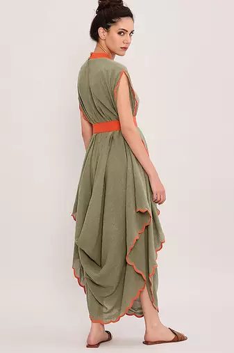 Green cotton dress