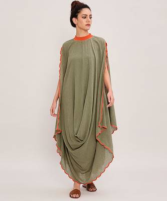 Green cotton dress 5