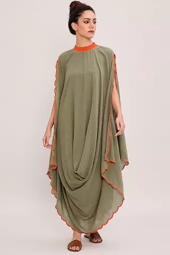 Green cotton dress