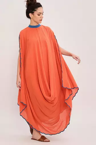Orange cotton dress