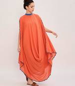 Orange cotton dress