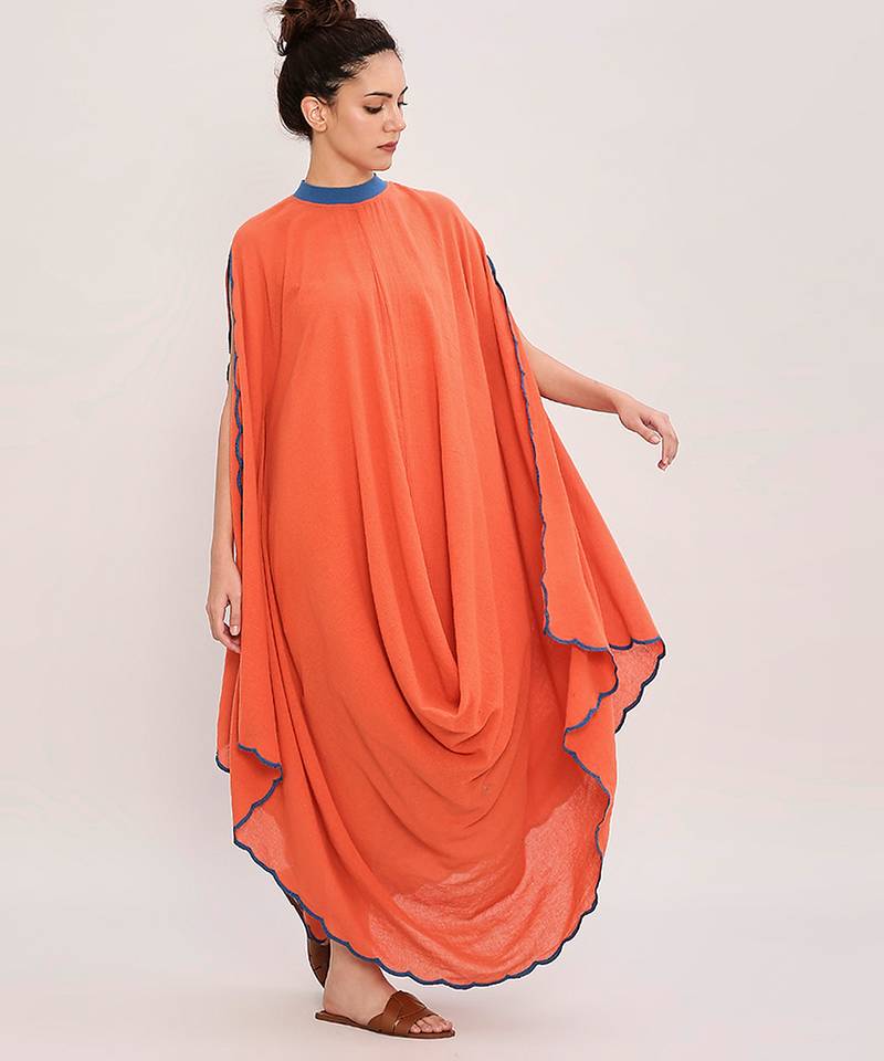 Orange cotton dress