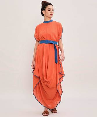 Orange cotton dress 2