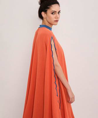 Orange cotton dress 3