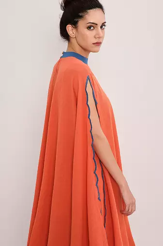 Orange cotton dress