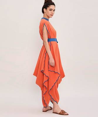 Orange cotton dress 4