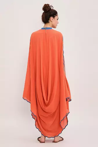 Orange cotton dress