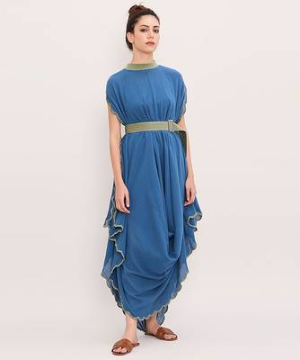 Blue cotton dress 1