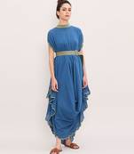 Blue cotton dress