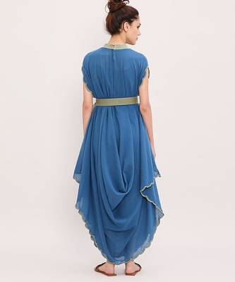 Blue cotton dress 2