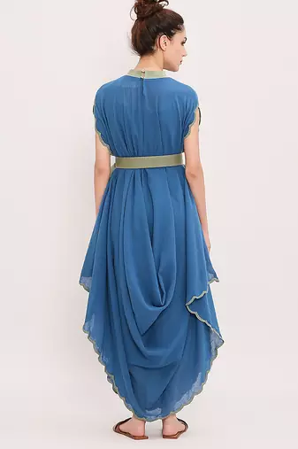 Blue cotton dress