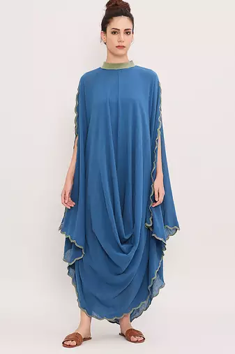 Blue cotton dress