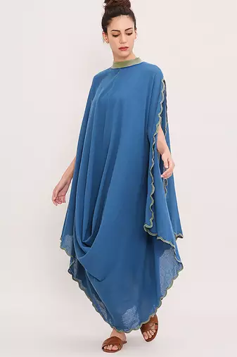 Blue cotton dress